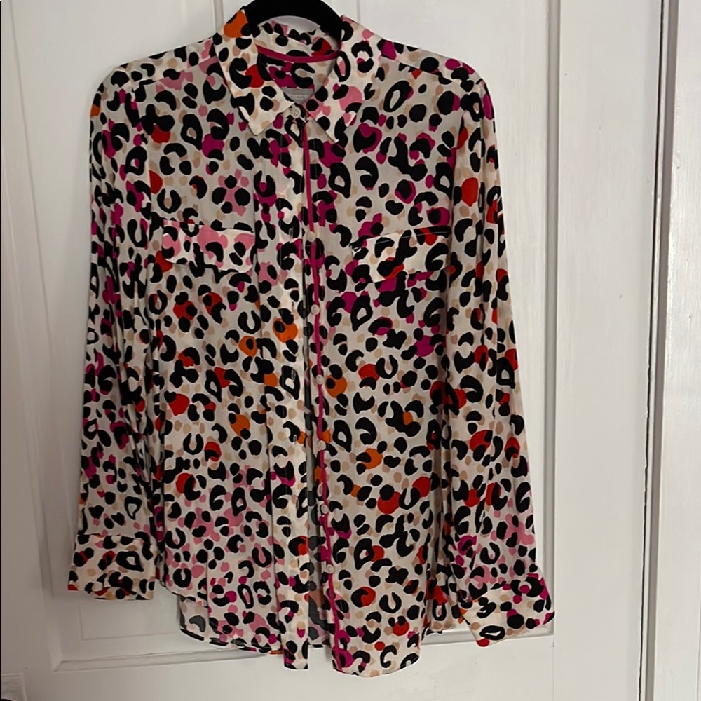 Chico's Vibrant Animal Print Button-Down Shirt